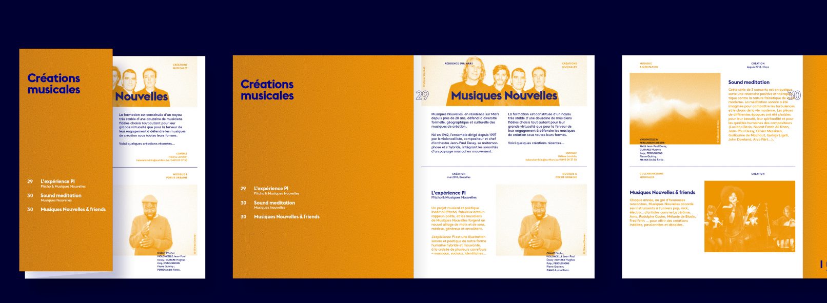 Brochure Mars Créations | Mise en page Intérieur | Créations musicales