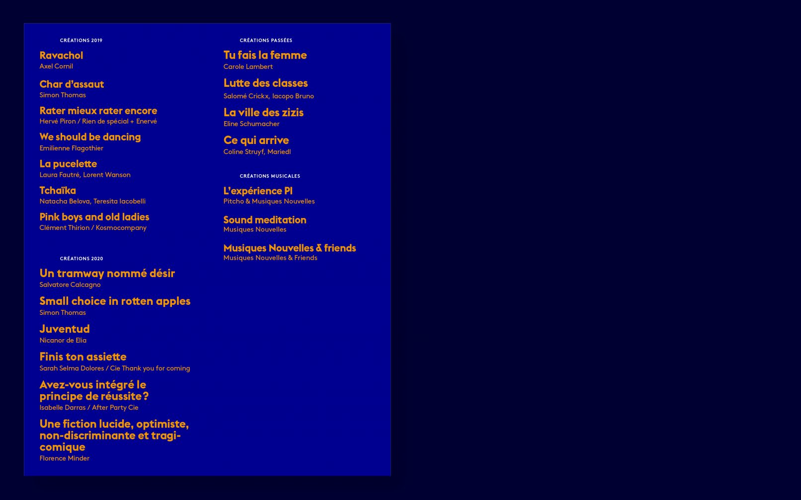 Brochure Mars Créations | Dernière de couverture | contenu